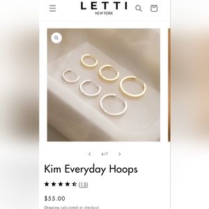 Letti Kim Everyday Gold Hoops
